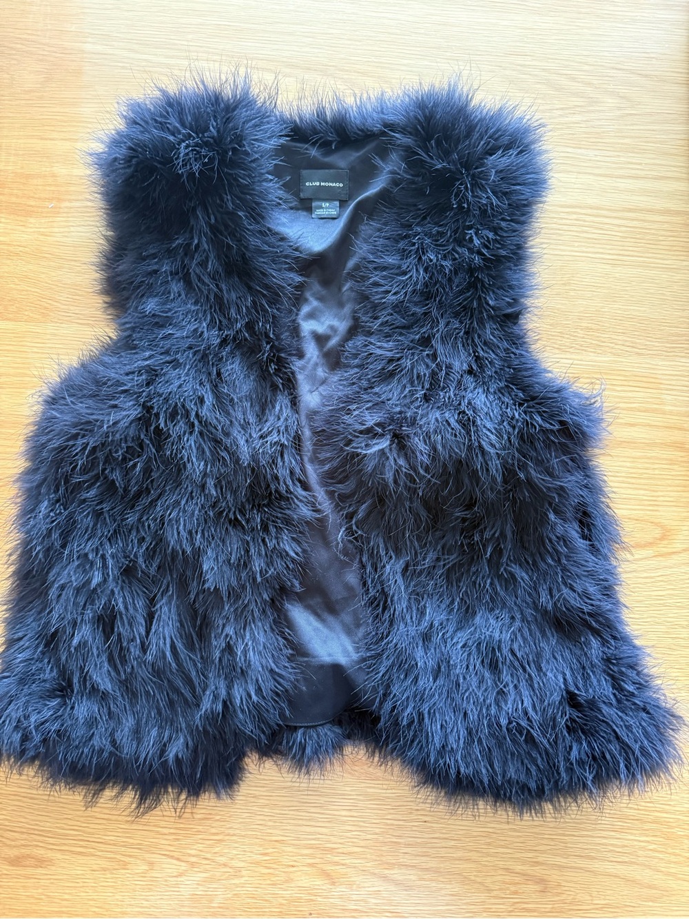 Club Monaco Marabou Feather Vest